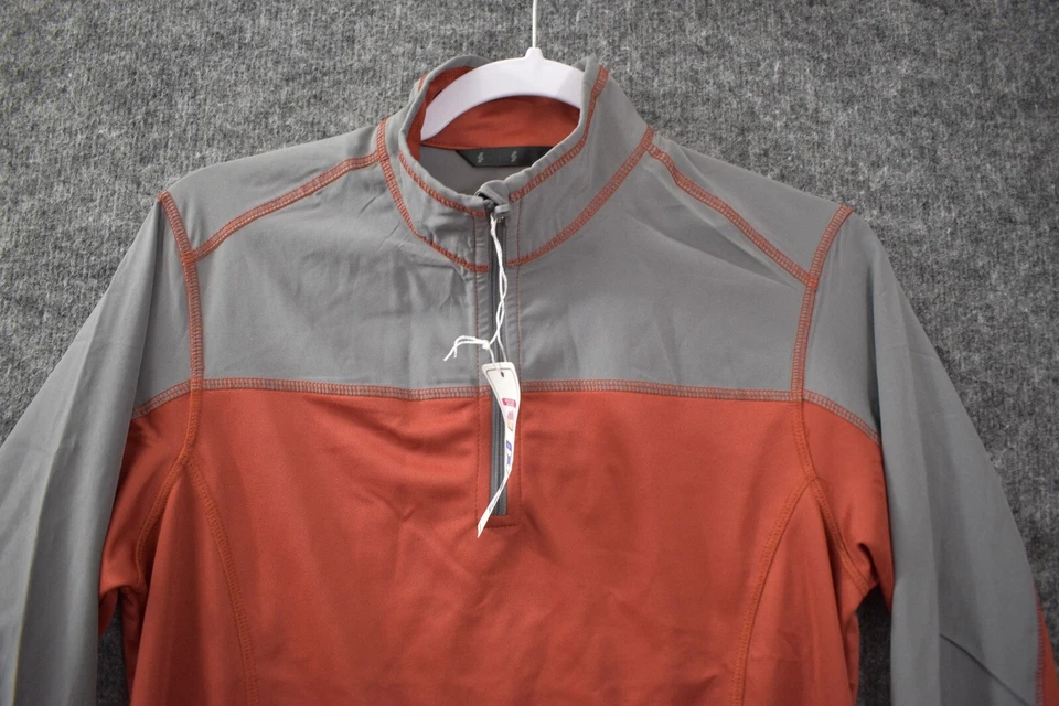 North End 1/4 Zip Women Shirt S Rust/Graphite Stretch Moisture Wicking Ladies - Image 2 of 4