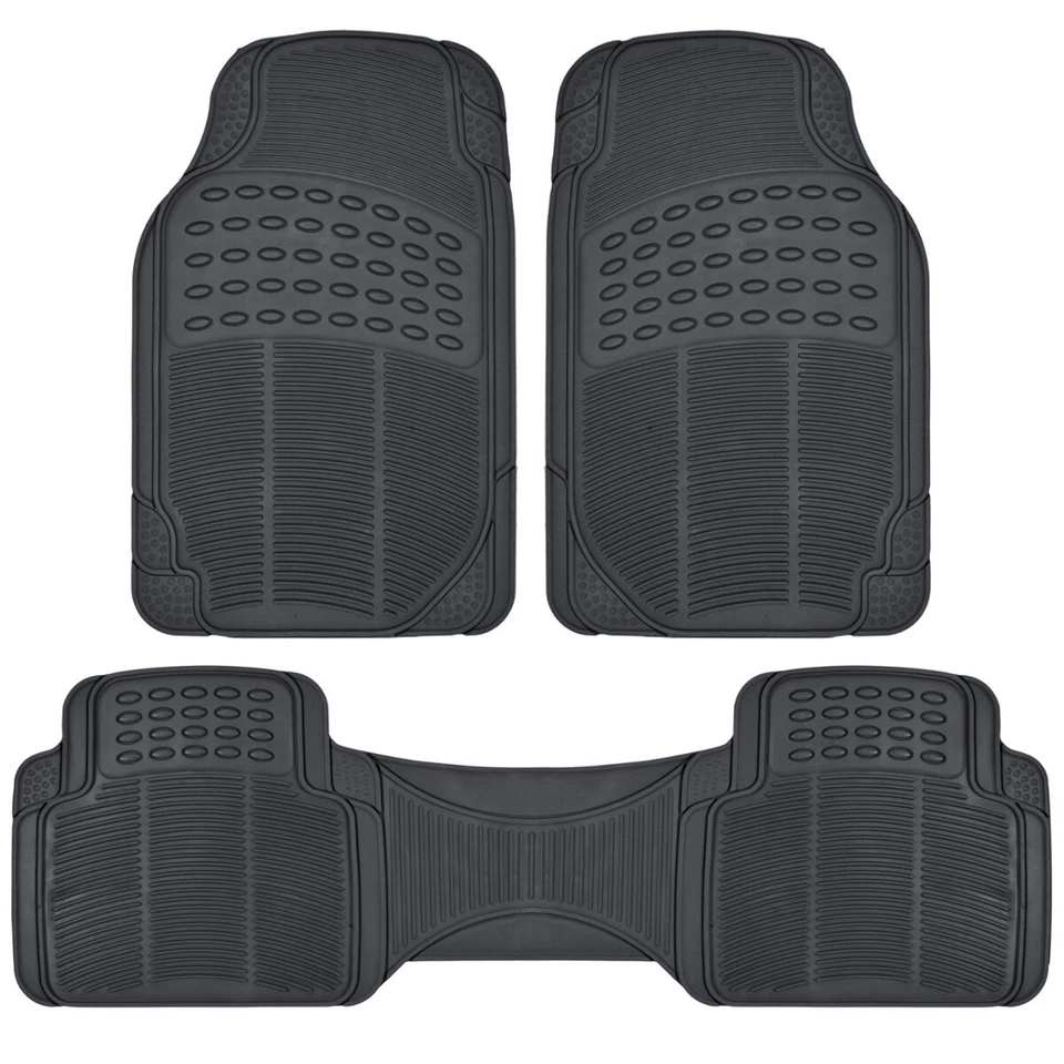 Auto Floor Mats for Car SUV Van All Weather 3 Piece Set Rubber Liners - Image 3 of 4