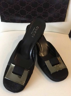 gucci horse hair slippers