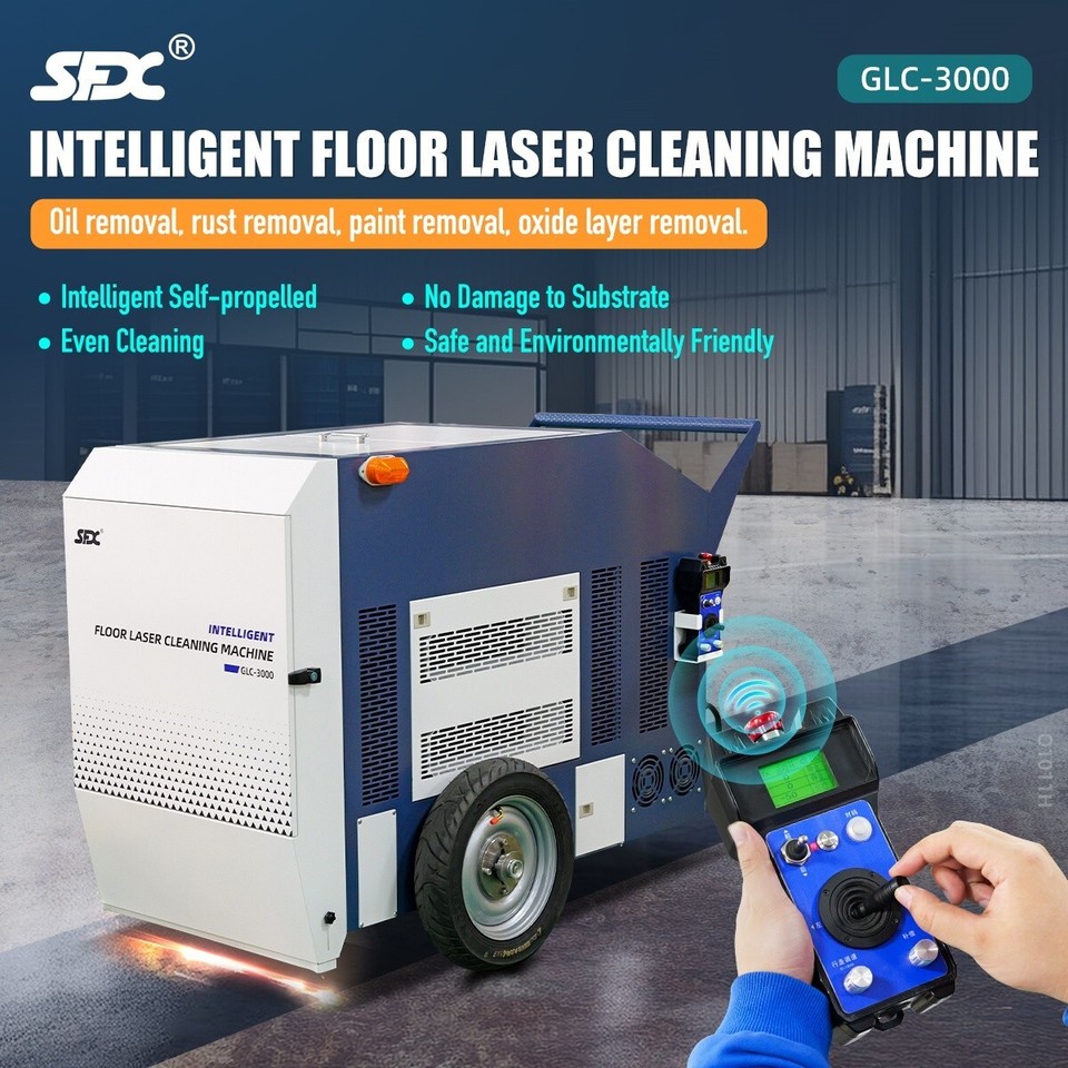 Floor Laser Cleaning Machine Metal Stone Floor Rust Paint Oxide Layer