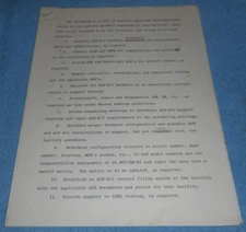 1960s NASA List Of Responsibilites For ACE-S/C Hardware Engineers Apollo Program