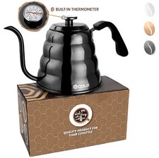 Gooseneck Pour Over Stovetop Coffee Tea Kettle 40oz/1.2L Built-In Thermometer