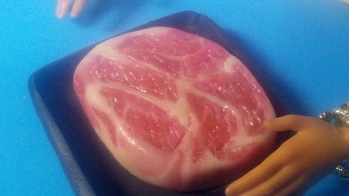 OOAK 1:6 Scale Miniature Dollhouse Food Raw Pork Roast ( A ) - Picture 3 of 4