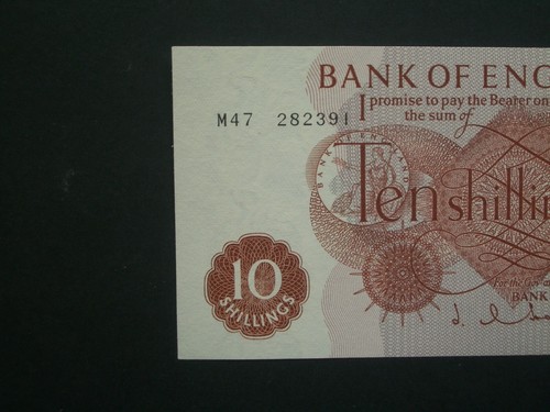 **Fresh 'UNC' 10s 'M27' Replacement** British Hollom 1963 banknote**** - Picture 3 of 6
