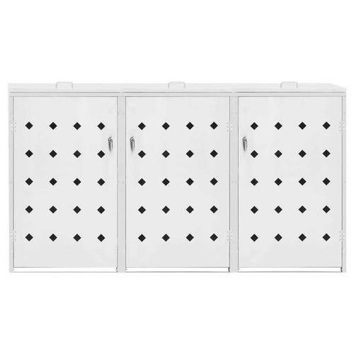 Mülltonnenbox Müllbox Edelstahl 1/2/3/4er Mülltonnenverkleidung für 240L Box - Bild 17 von 51