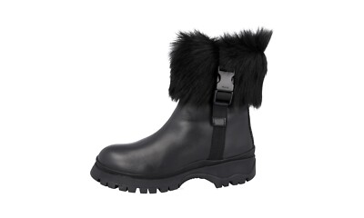 Prada Shearling and rubber ankle boots Prada Shearling Boots