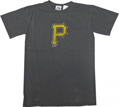 Pittsburgh Pirates Majestic MLB Script Gray T-Shirt