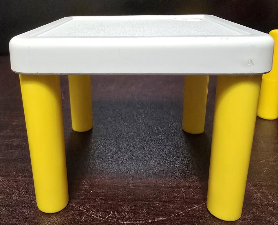 Vintage Little Tikes Dollhouse Table & 2 Chairs, Kitchen & Chair & Cozy