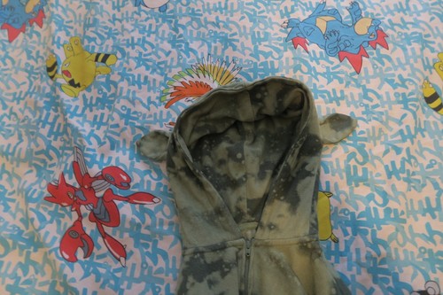 GAP Star Wars Baby Yoda One-Piece Zip Up Pajama Hooded Jumpsuit - Youth Size 8 - Picture 7 of 8