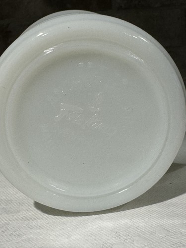 Vintage Anchor Hocking FIRE KING Barrel Mug White Milk Glass COFFEE Mug 4” Tall - Picture 7 of 10