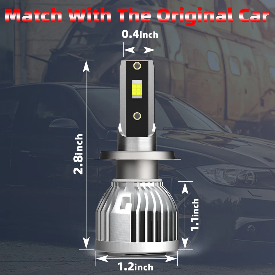 Kit de bombillas de faros LED H7 H7 haz alto bajo para Mercedes-Benz GL350 2010-2016 Foto 2 de 4