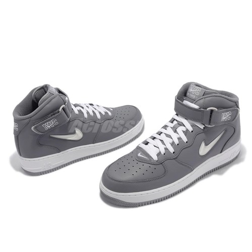 Nike Air Force 1 Mid NYC Cool Grey White Men Unisex Casual Lifestyle DH5622-001 - Picture 8 of 8