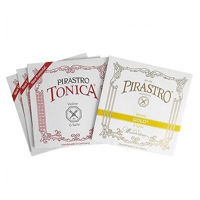 Pirastro Tonica Violin String Set with Gold Label E String Ball End - 4/4 Size - - Image 2 of 3