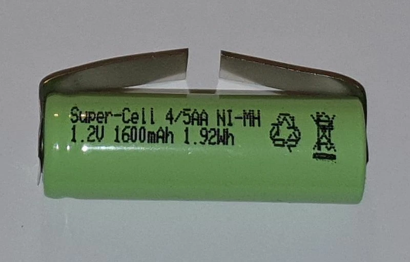 Super-Cell Batterie 4/5AA 1,2V NiMH 1600mAh Pour Brosse À Dents Rasoir - Photo 1/1