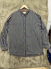 Field Stream Blue brown Plaid Flannel Shirt XXL button up cotton