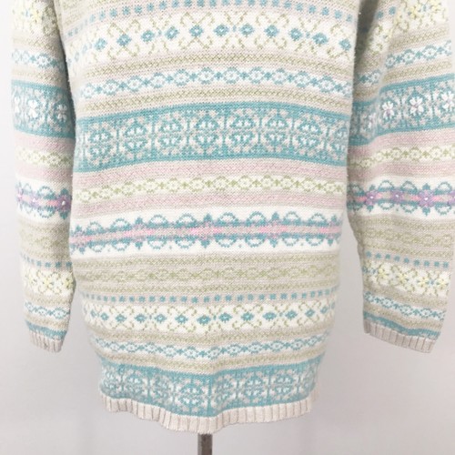 Suéter floral vintage Pastel Fairy Kei Kawaii tamaño cuello de tortuga pequeño Paul Harris - Imagen 8 de 11