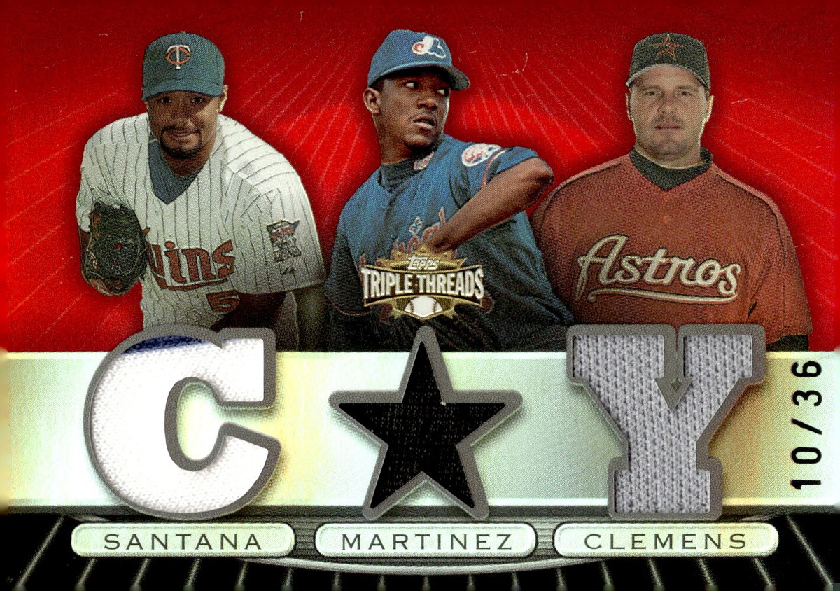 2007 Triple Threads Relics Combos Johan Santana Pedro Martinez