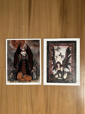 SET OF 2 Amy Brown Prints Signed  11x8.5  2004 Out of Print Sealed New