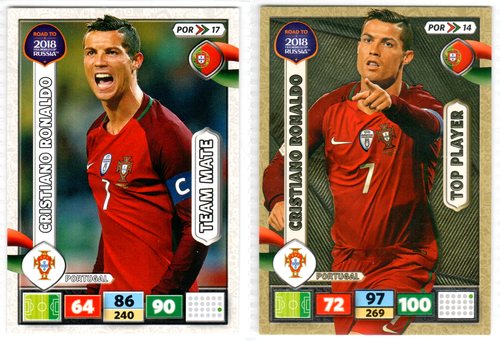 PORTUGAL TEAM CARDS 18/18 FULL SET! - PANINI FIFA WC 2018 - CRISTIANO RONALDO - Picture 5 of 15