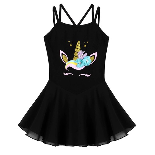 Kid Girl Leotard Irregular Hem Dancewear Tango Dress Tulle Costume Lyrical Jazz - Picture 46 of 53