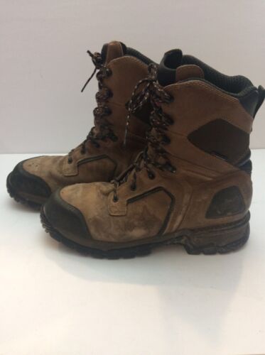 Red Wing Boots Mens 10.5 D Brown W/Vibram Sole Safety Toe Lace Up Stock #2409