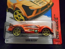 HW HOT WHEELS 2014 HW RACE #163/250 SUPER BLITZEN HOTWHEELS ORANGE TRACK READY