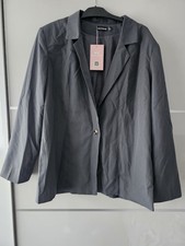 Missy Empire Women's Oversized Blazer In Grey Size 16 New with Tags