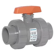 Hayward Flow Control Ball Valve, True Union, 1-1/4" CPVC/EPDM, Full Port, S/T