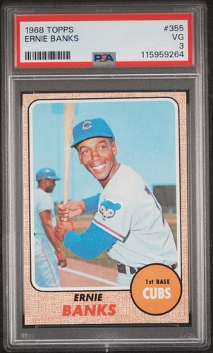 1968 TOPPS #355 ERNIE BANKS PSA 3
