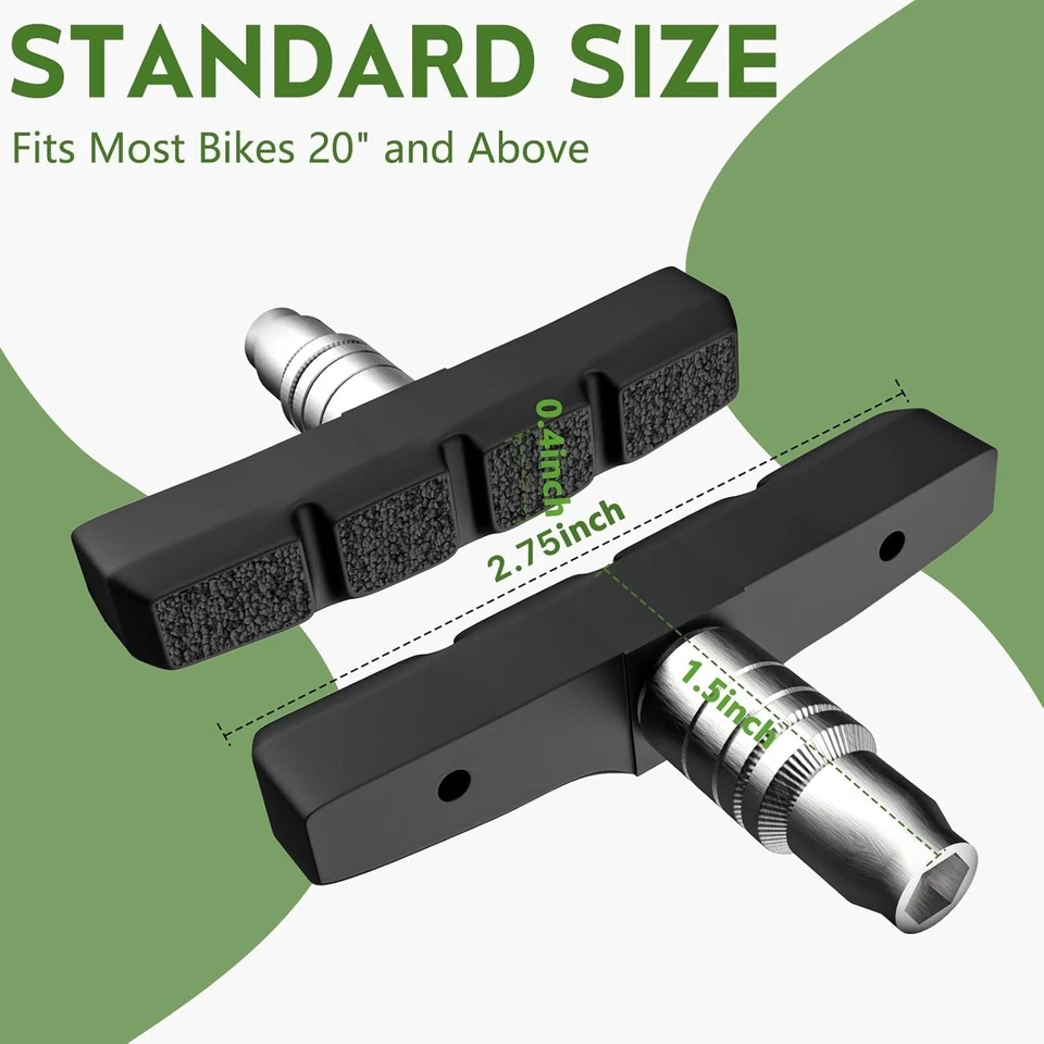 Pastillas de Freno de Bicicleta, Pastillas de Freno V Universales 70mm, Juego de 4 Piezas Pastillas de Freno de Bicicleta de Montaña  Foto 4 de 4