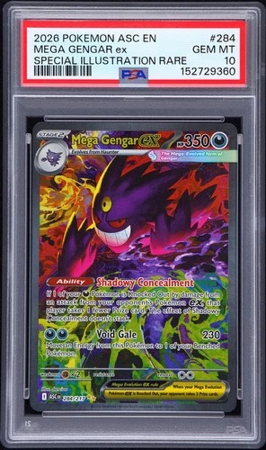 2026 POKEMON ASCENDED HEROES SPECIAL ILLUSTRATION RARE MEGA GENGAR EX PSA 10