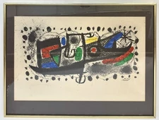 Joan Miró / JOAN MIRO ORIGINAL "STAR SCENE' COLOR LITHOGRAPH PRINT