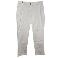 J Jill Womens Khaki Chino Pants Size 10 Petite Cotton Blend Ankle Crop Casual