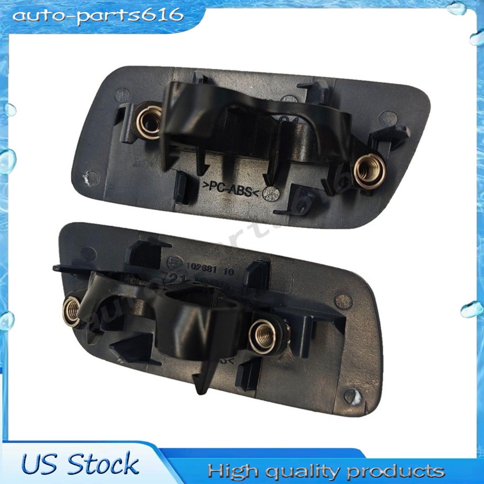 Pair Headlamp Water Spray Jet Cover For 10-18 Rolls-Royce Ghost 61677244959 960
