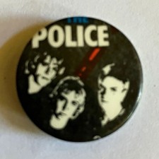 The Police / Sting Black Band Badge Pin - The Police Badge Pin