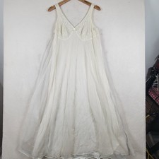 Vintage Lorraine Nightgown Sleeveless Ivory Lace 36