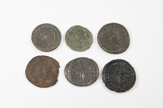 O43V38 6x uralte Bronze Münze