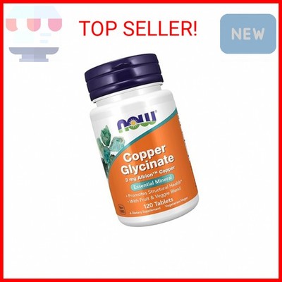 Now Foods Supplements, Copper Glycinate with 3mg Albion Copper, Promotes Structu