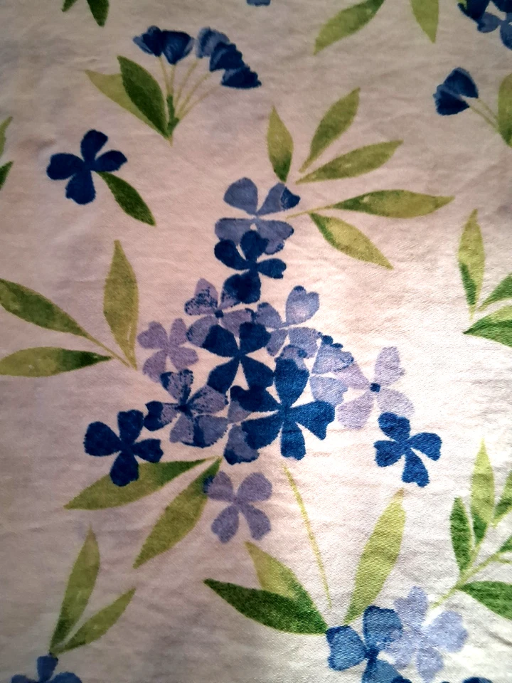 The COMPANY STORE Oversized KING 100% Cotton Blue Green FLORAL DUVET 2022 - Image 3 of 4