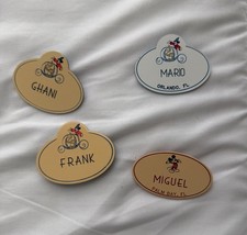 Vintage 4 Disney World Cast Member Badges Pins 25th anniversary 1980-1990s