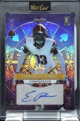 Emmanuel Forbes 2023 Wild Card 5 Draw Rookie RC Auto 3/4 Washington Commanders