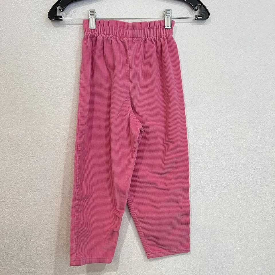 Vintage 80s Corduroy Pink Pants Girls Size 6 - Image 2 of 3