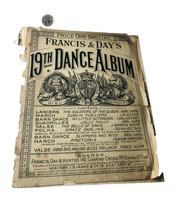 Sheet Music Francis & Days 19th Dance Album Vintage ra