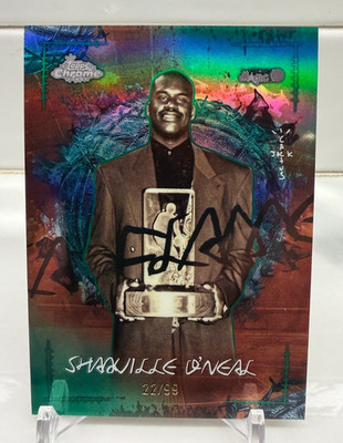 2025 Topps Chrome Shaquille O'Neal Cactus Jack Green La Flame 22/99 - Magic