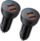 USB C Car Charger 70W 3-Port PD/QC Fast Charging Cigarette Lighter USB Charger
