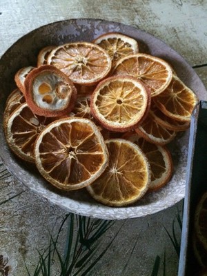 8oz / 250grams Dried Orange Slices Bowl Fillers 15pc Primitive Country Farmhouse