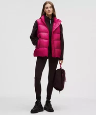 New Lululemon Featherweight 900-Down-Fill Puffer Vest Size XS.Calypso Pink