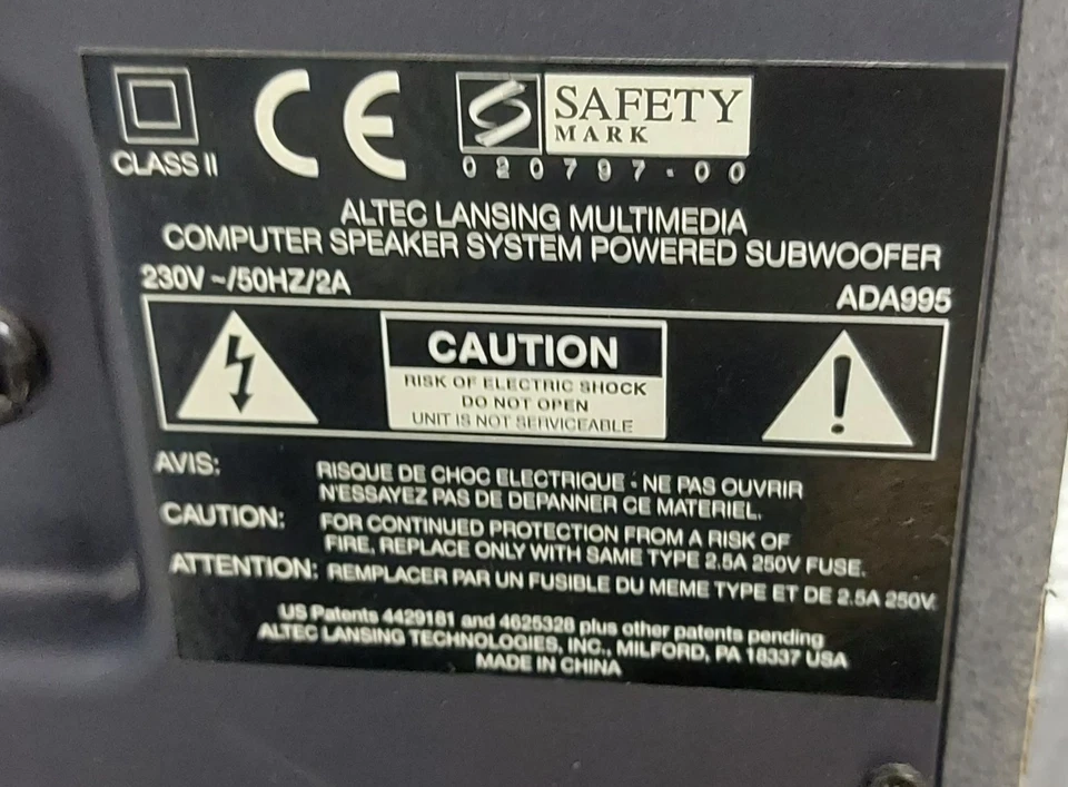 Altec Lansing / Dell ADA995 Subwoofer - Bild 3 von 3