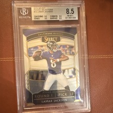 Panini Select 2018 Rookie Selections Lamar Jackson RS-12 BGS 8.5 Ravens NFL