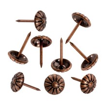 200 PCS 7/16 Inch Upholstery Tacks Decorative Red Copper Tacks for Wood